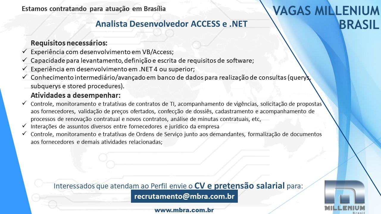 ANALISTA DESENVOLVEDOR ACCESS E .NET