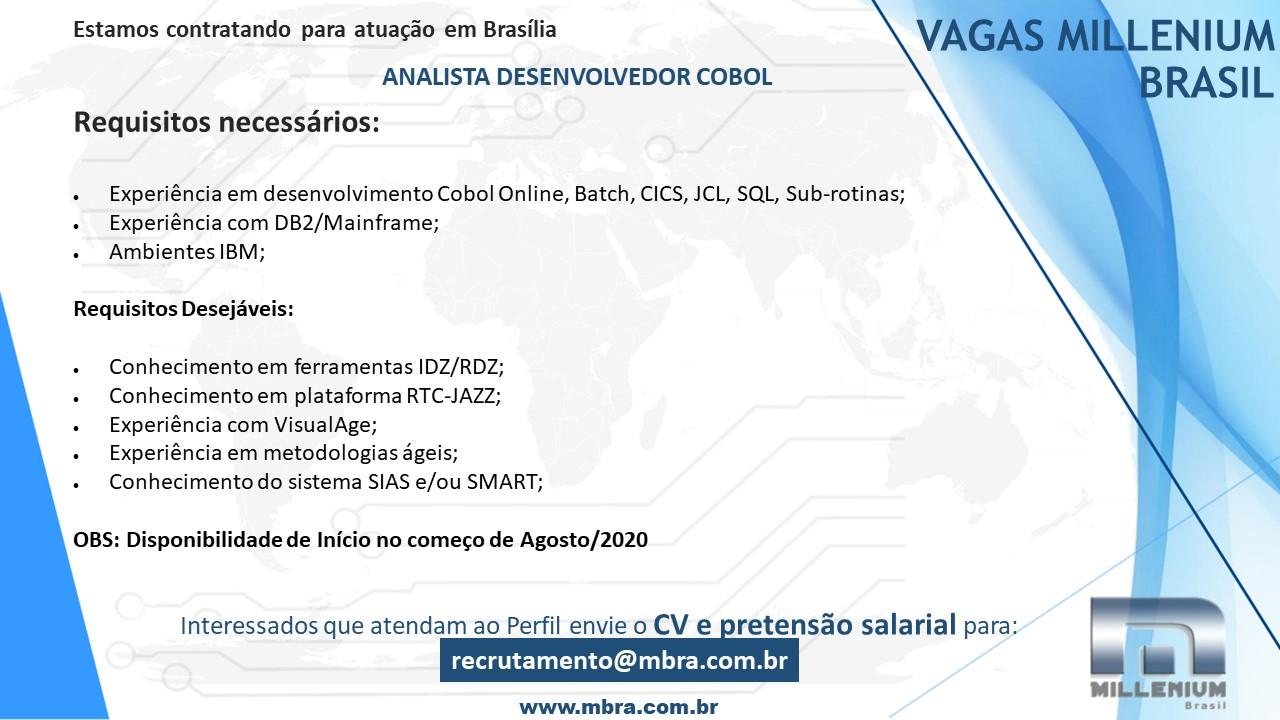 Processo Seletivo 764 – Analista Desenvolvedor COBOL