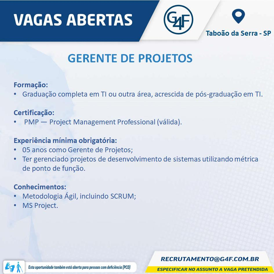 [leonardoti] 3 vagas: GERENTE DE PROJETOS – Trabalho remoto – inicio imediato