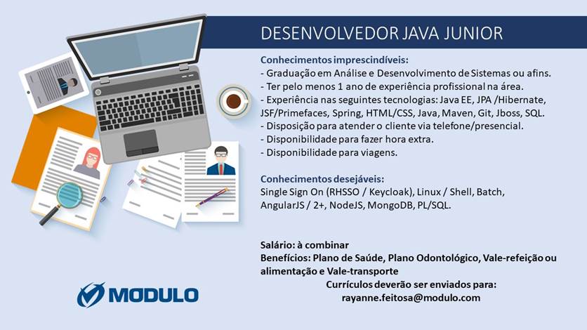 VAGA DESENVOLVEDOR JAVA JUNIOR